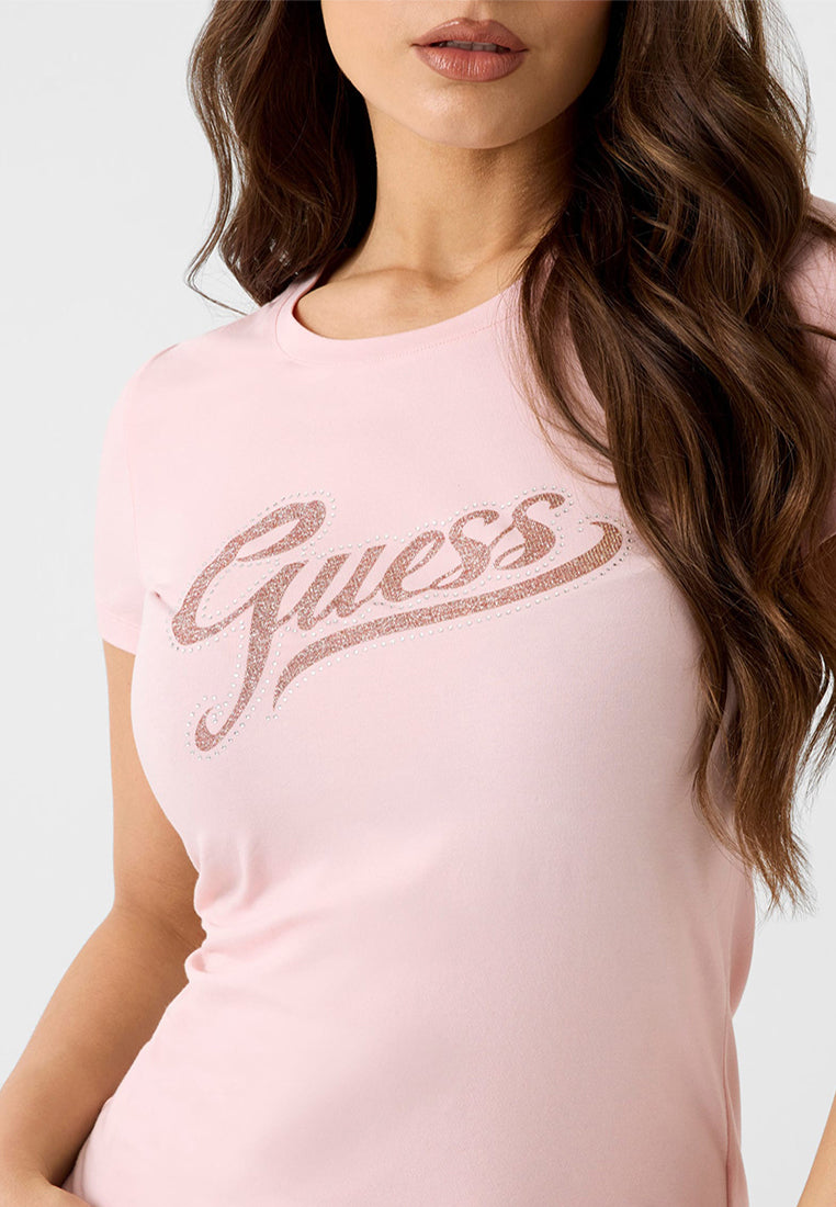Shortsleeves Crewneck Glitter Logo Tee