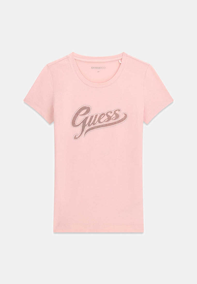 Shortsleeves Crewneck Glitter Logo Tee