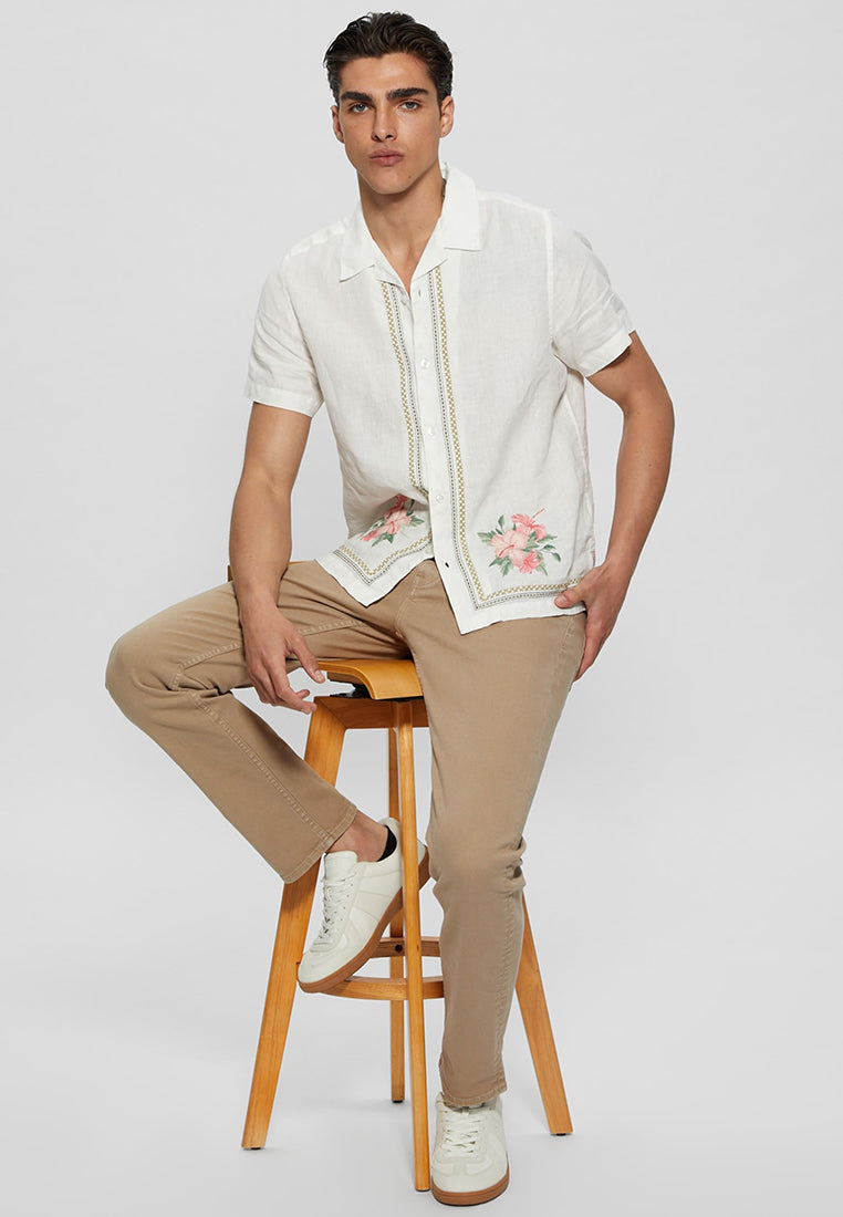 Island Linen Embro Shirt