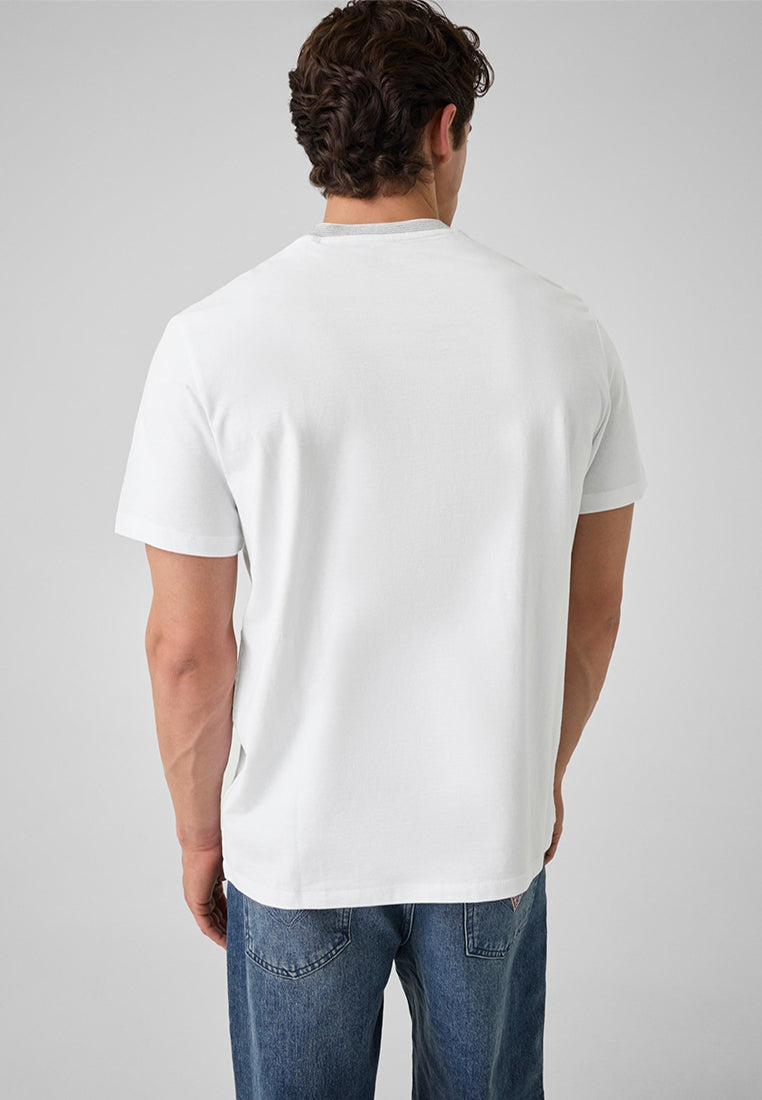Crewneck Shortsleeves Circle Logo Embroidery Tee
