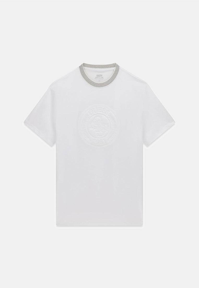 Crewneck Shortsleeves Circle Logo Embroidery Tee