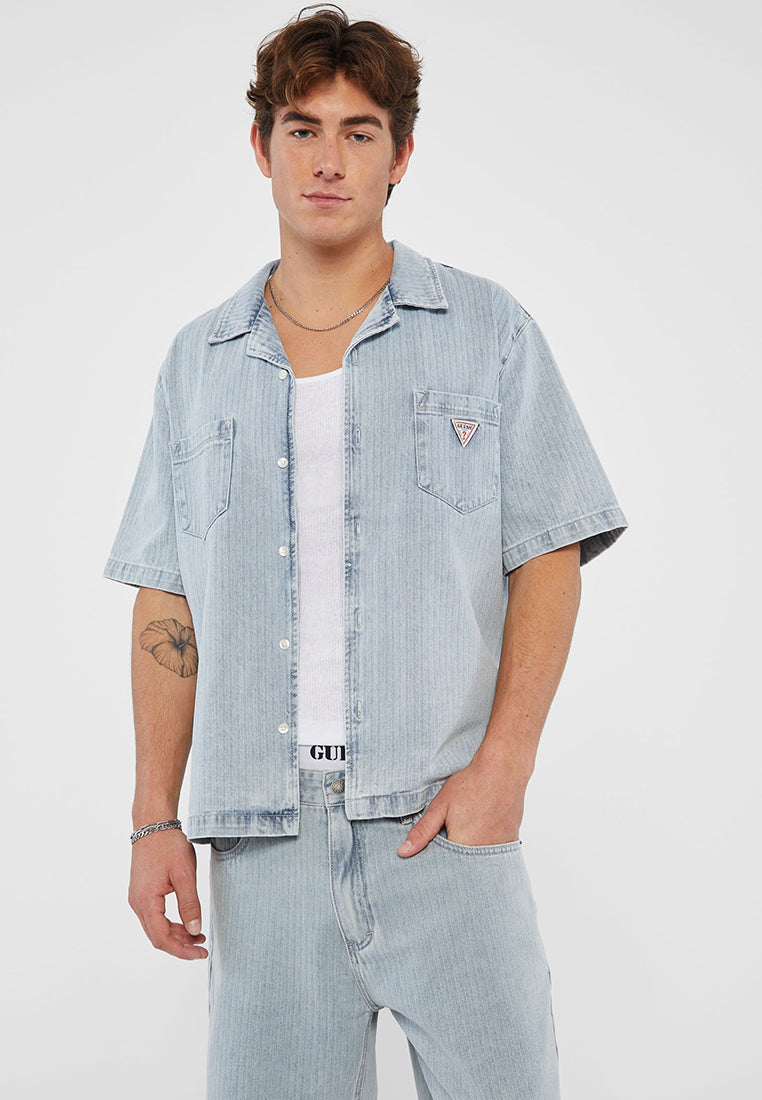 GUESS Originals Herringbone Denim Shirt