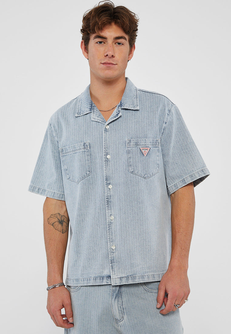 GUESS Originals Herringbone Denim Shirt