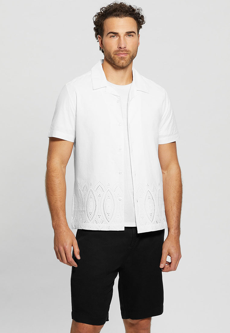 Poplin Border Eyelet Shirt
