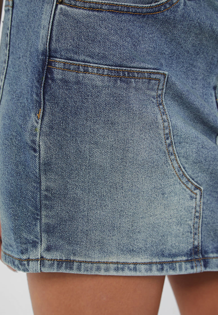 GUESS Originals Panel Denim Skirt