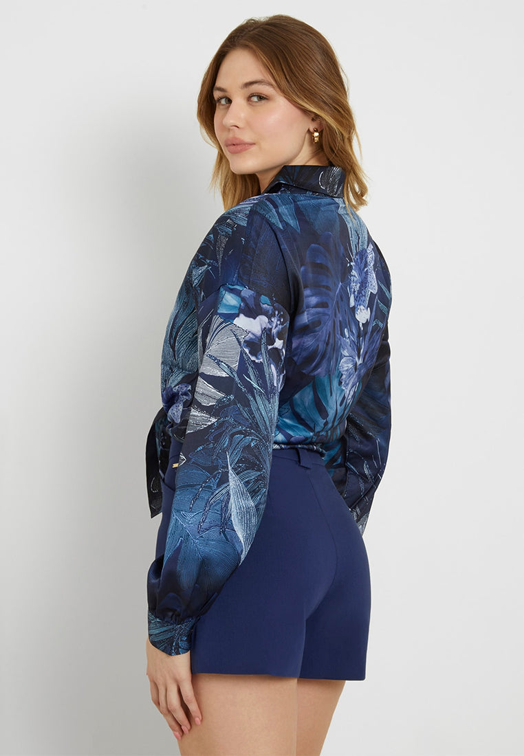 Eco Floral Bowed Jun Shirt