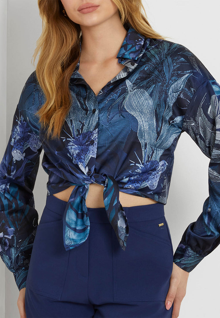 Eco Floral Bowed Jun Shirt