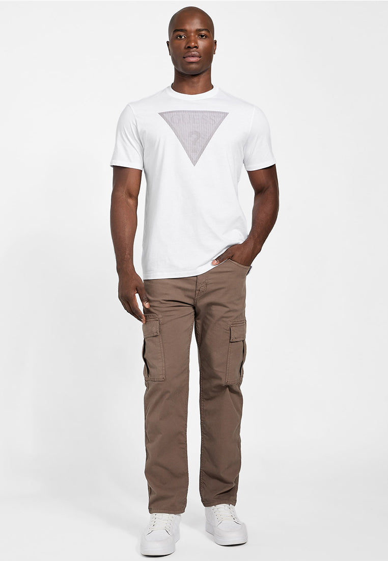 Crew Neck Shortsleeves Triangle Logo Tee