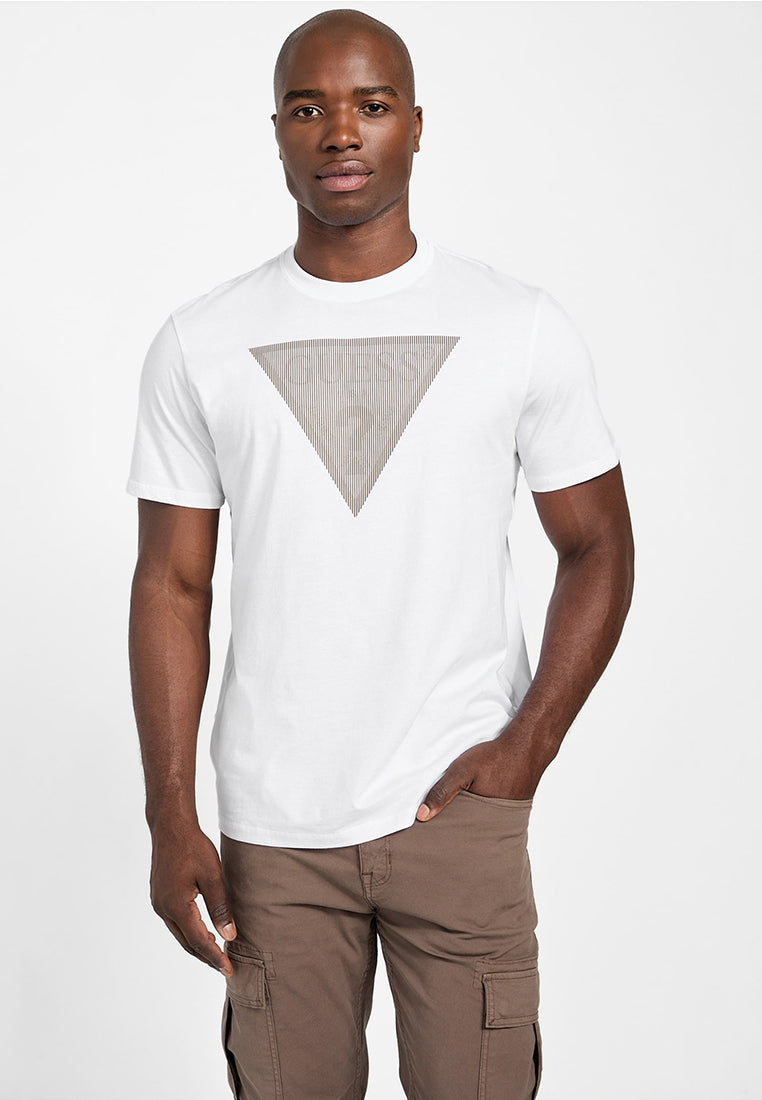 Crew Neck Shortsleeves Triangle Logo Tee