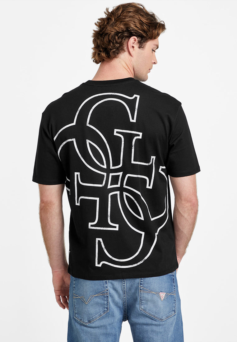 Short Sleeves Basic Distrssed Quattro G Tee