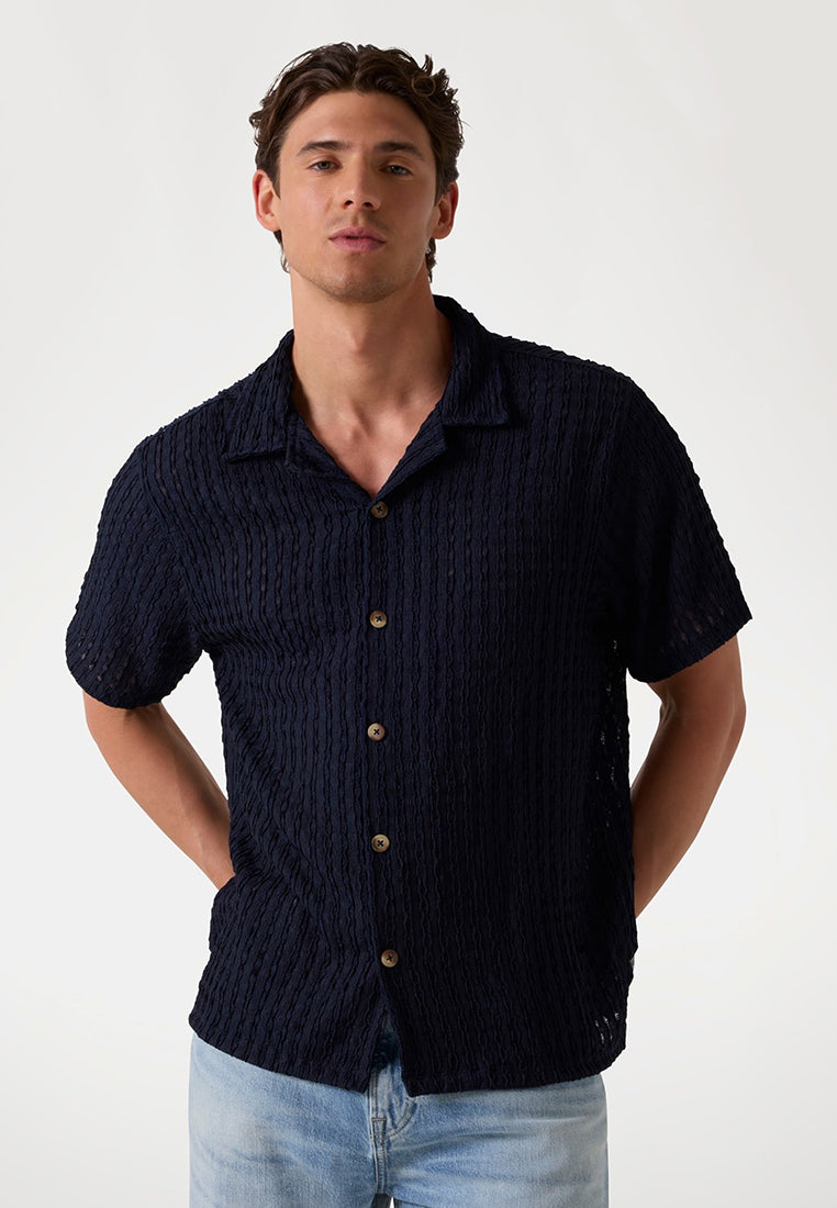 トップス NOUNLESS REVERSIBLE JACQUARD KNIT SHIRT Liam Jacquard Knit Shirt – GUESS Philippines