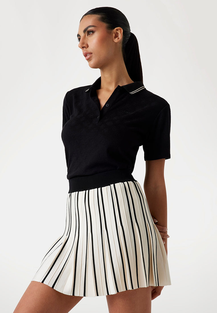 Peony Aop Short Sleeves Polo