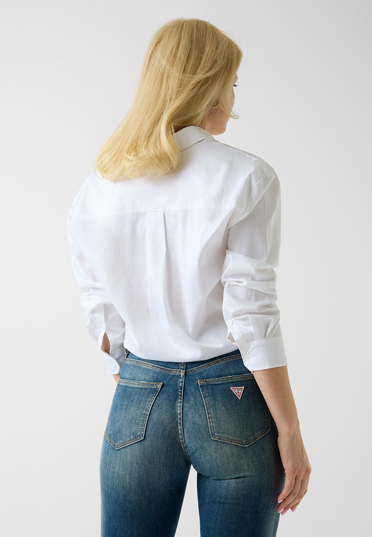 Long Sleeves Oversized Poplin Shirt