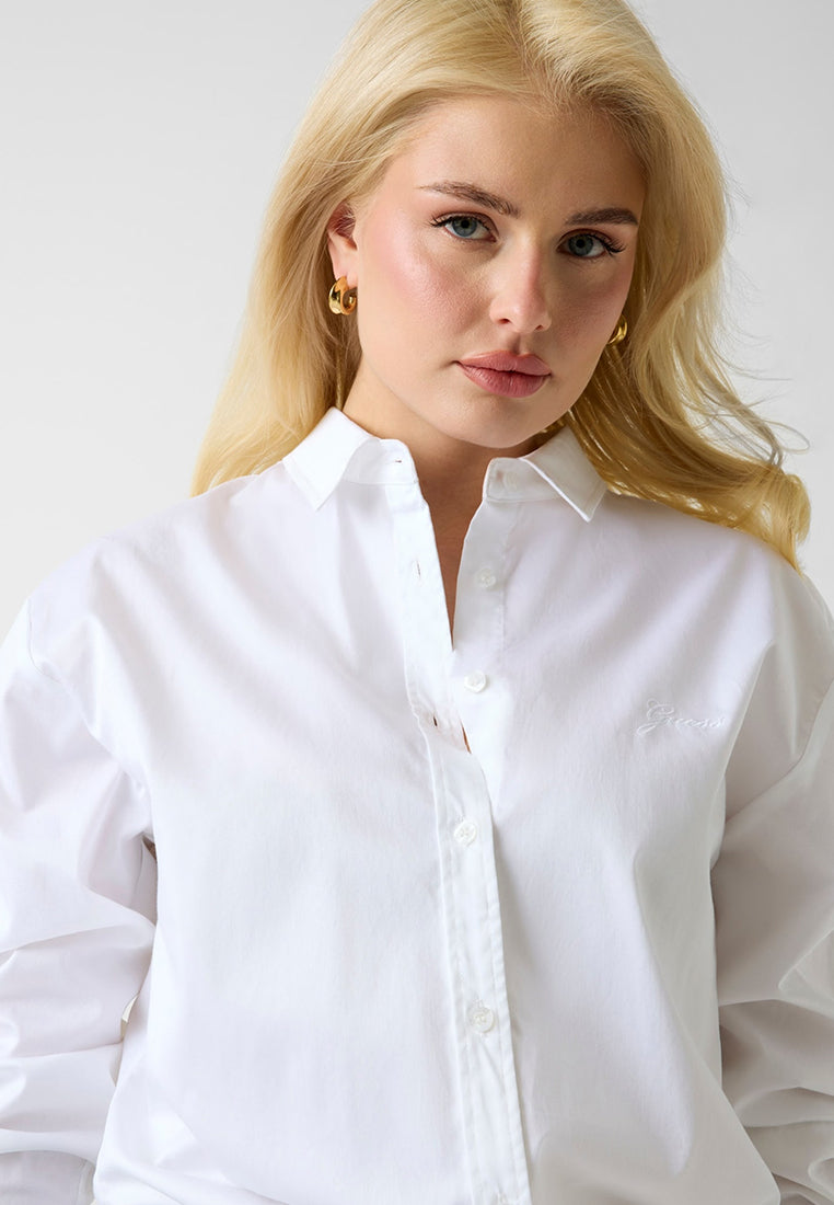 Long Sleeves Oversized Poplin Shirt