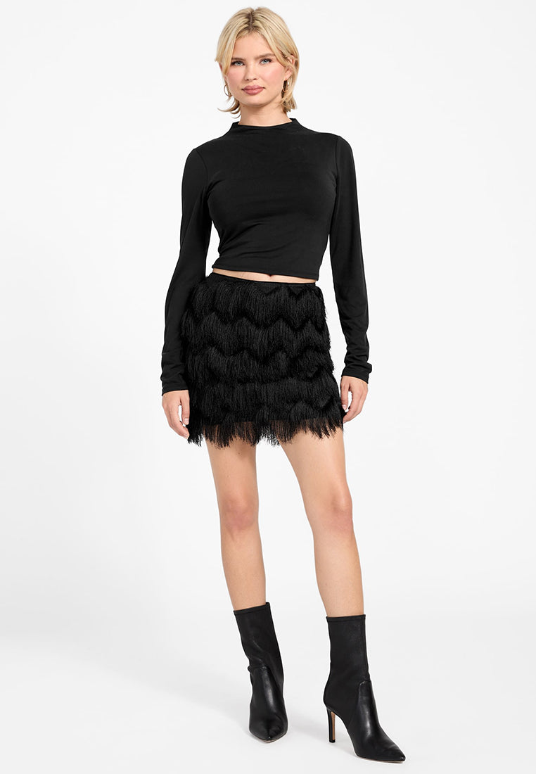Alyna Mini Fringe Skirt