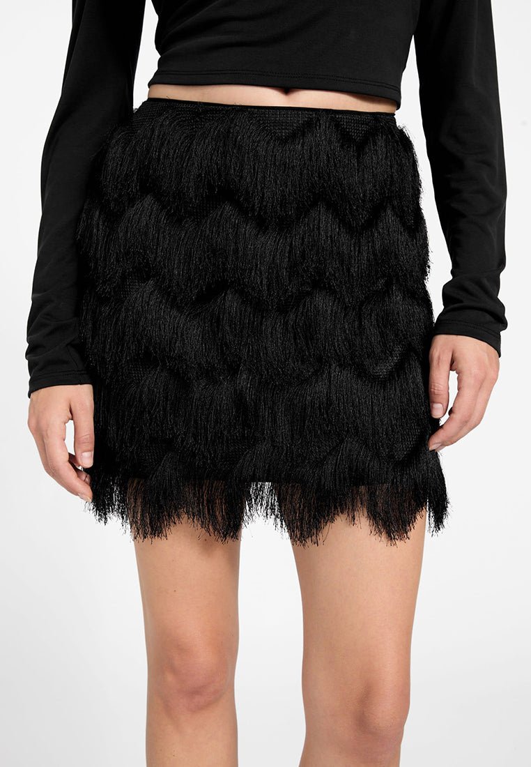 Alyna Mini Fringe Skirt