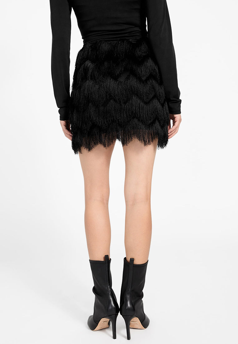 Alyna Mini Fringe Skirt