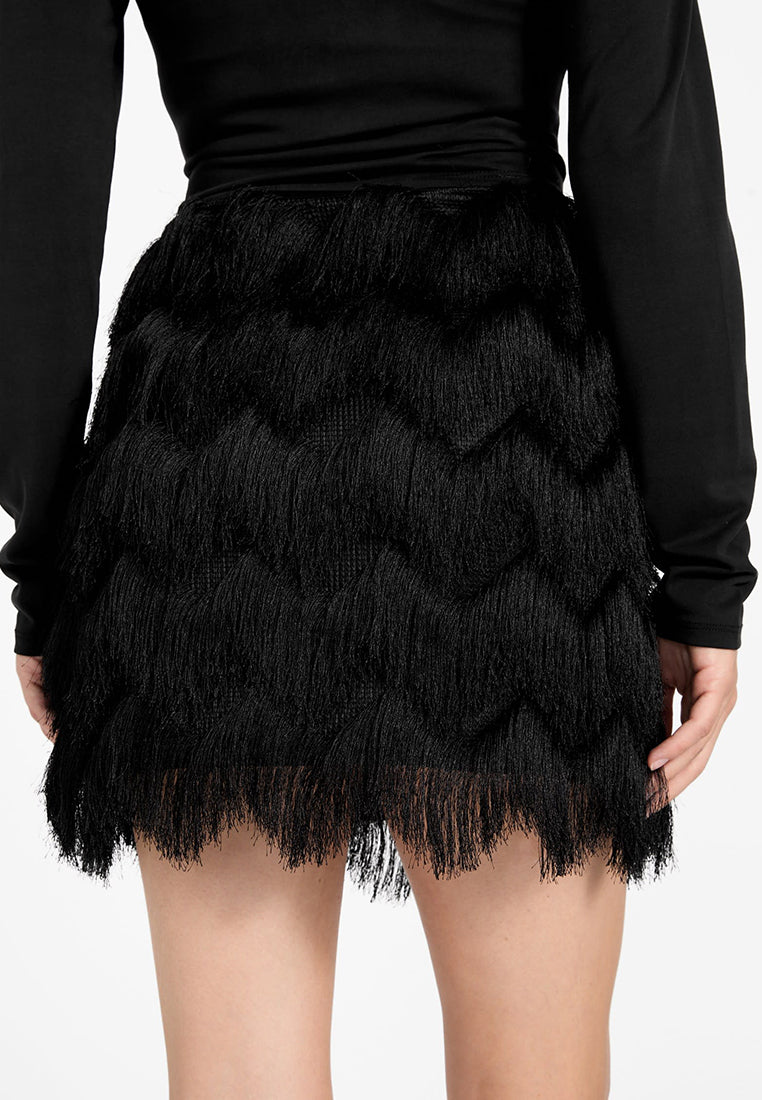Alyna Mini Fringe Skirt