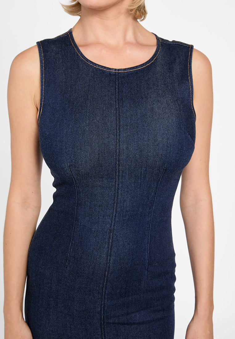 Sleeveless Dahlia Denim Dress