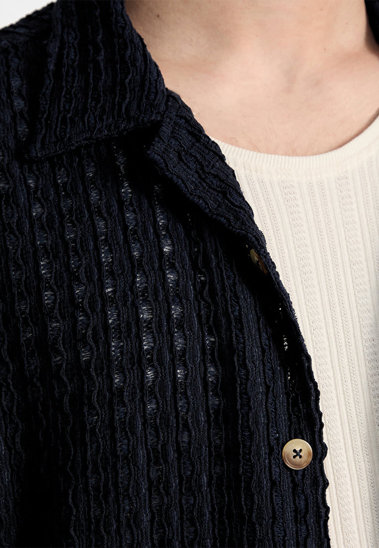 Liam Jacquard Knit Shirt