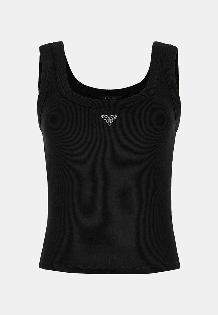 Eco Triangle Bling Ribbed Tank