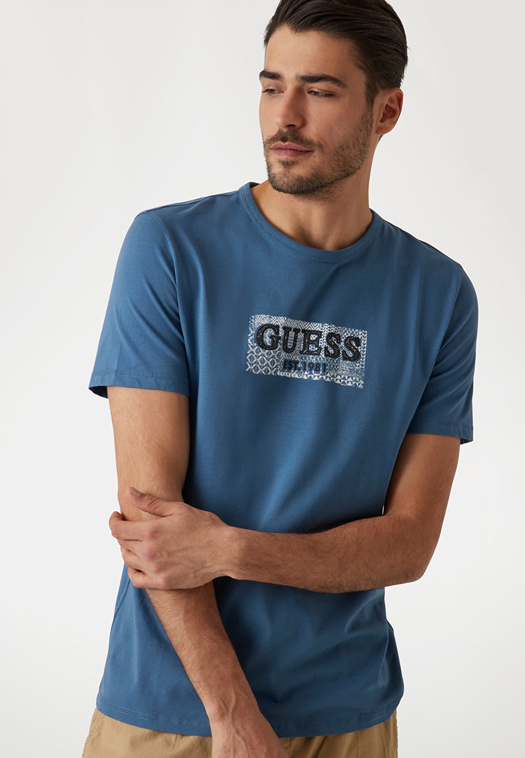 Short Sleeves Crew Neck Guess Box Tee