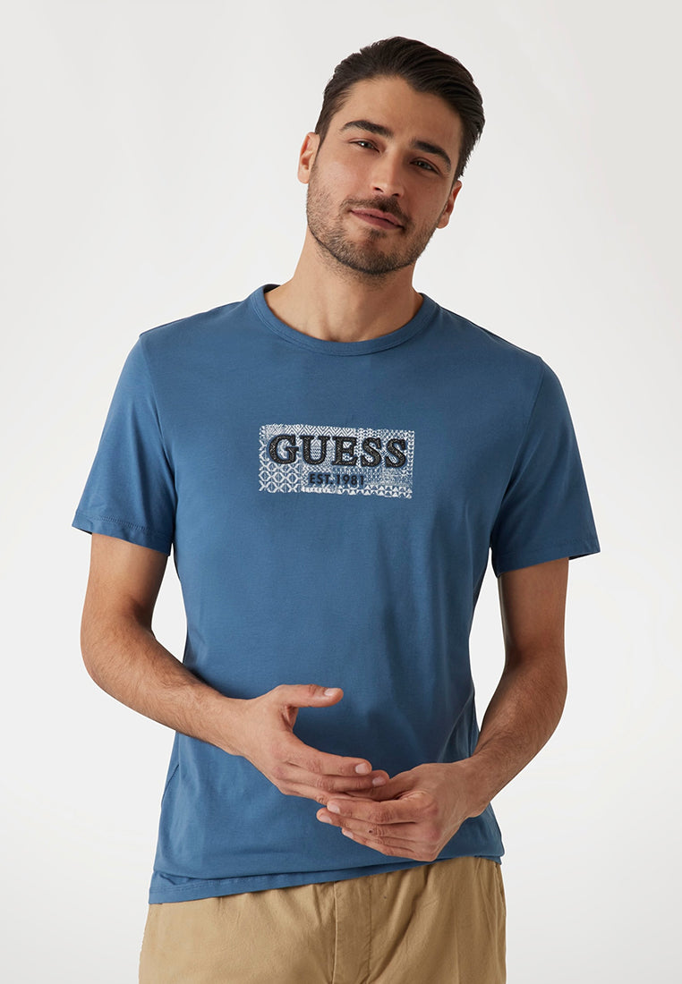 Short Sleeves Crew Neck Guess Box Tee