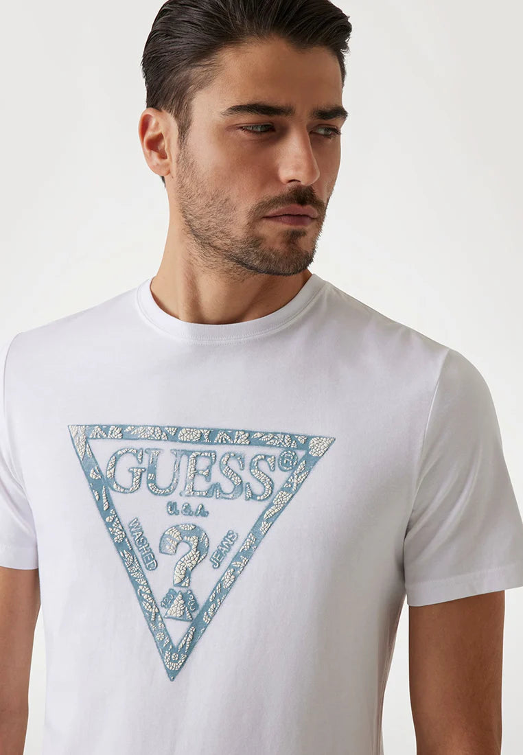 Short Sleeves Crew Neck Triangle Tee