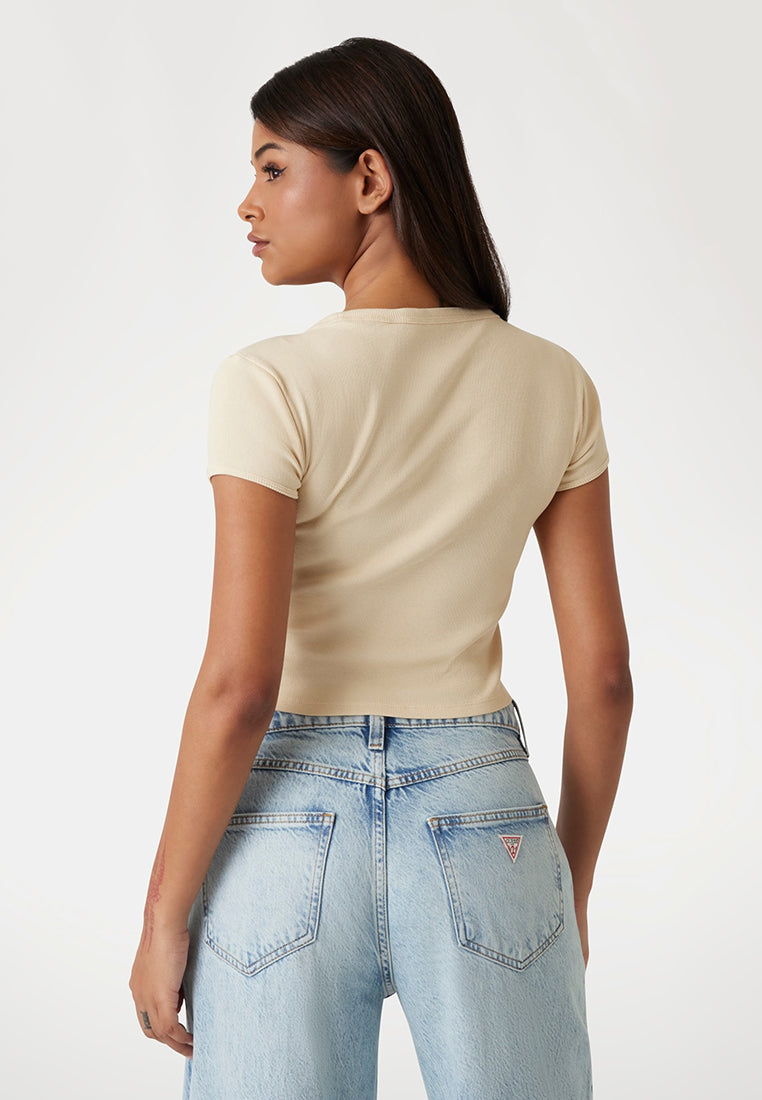 Shortsleeves Vintage Rose Fitted Rib Tee