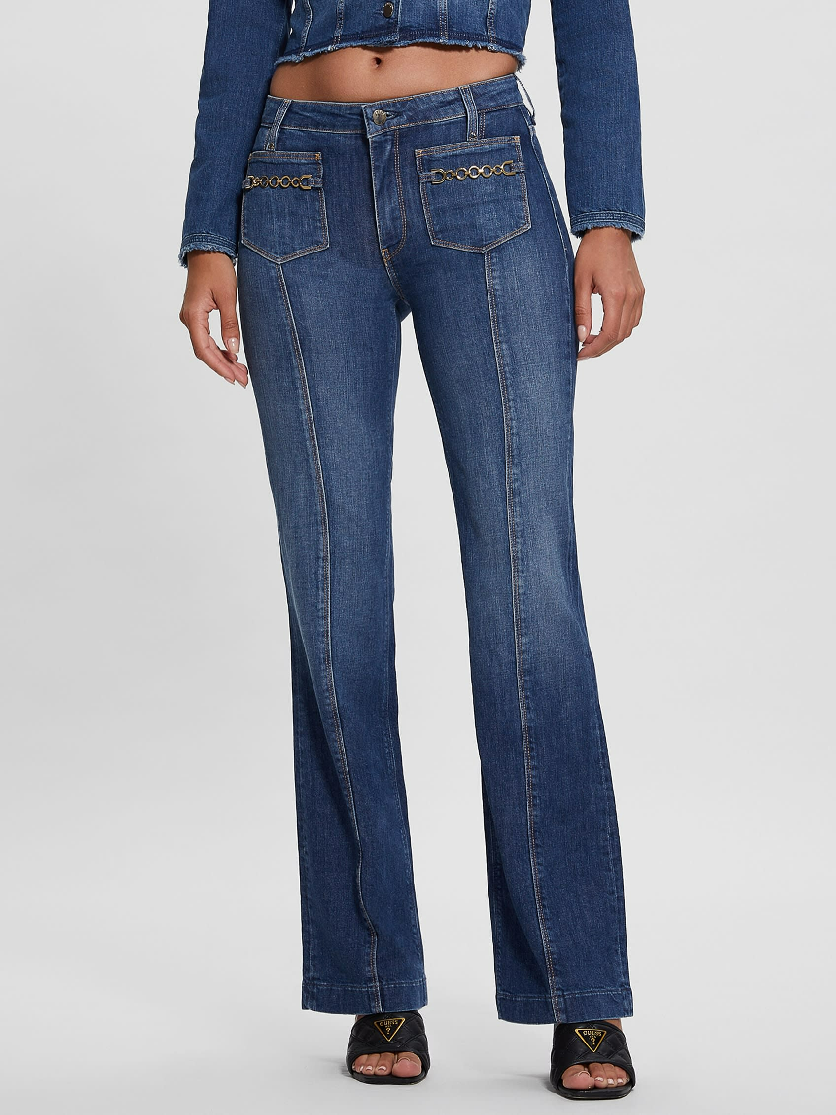 ECO CHAIN POCKET BOOT CUT JEANS | Guess Philippines