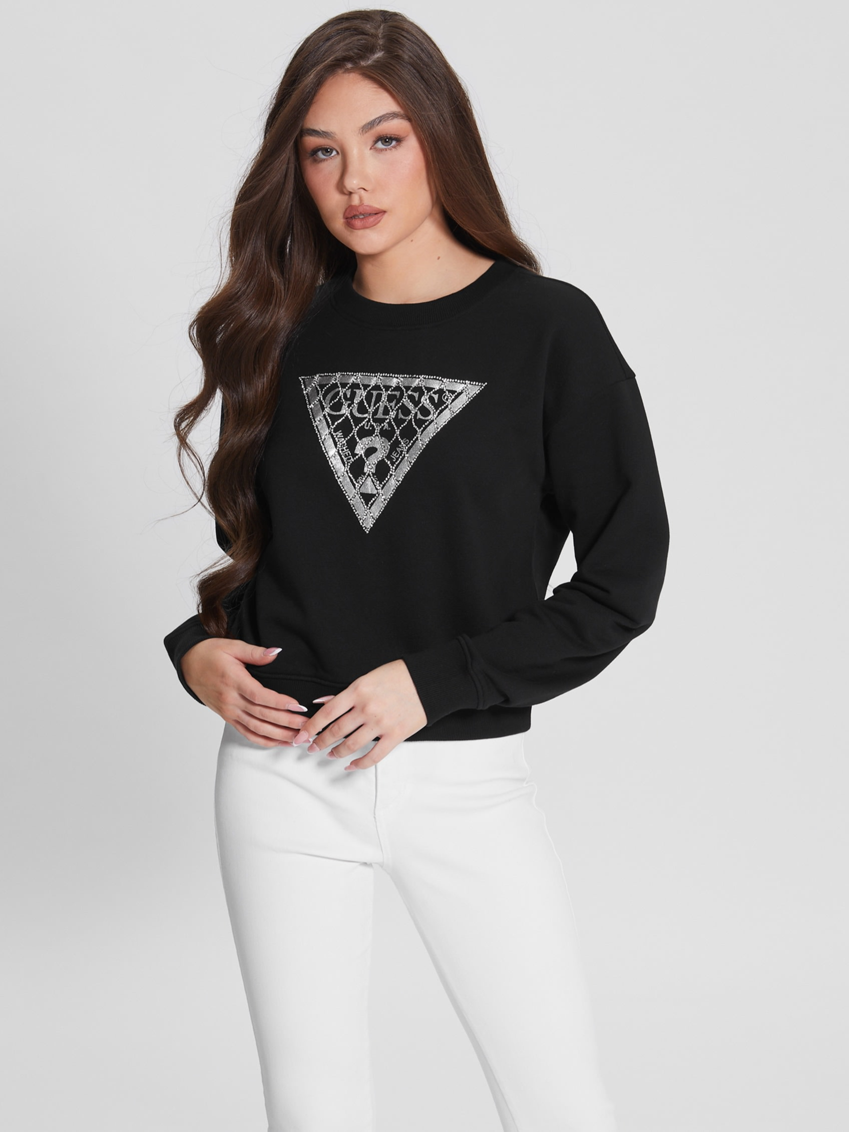 GUESS CRYSTAL MESH PULLOVER | Guess Philippines