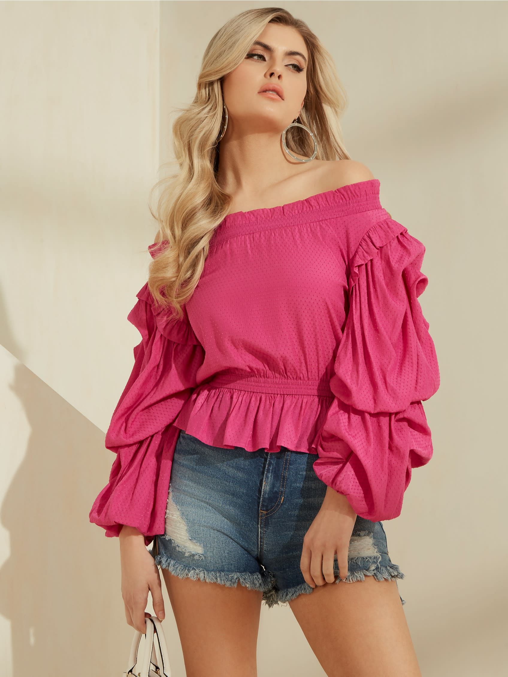 OFF SHOULDER CELESTINA TOP | Guess Philippines
