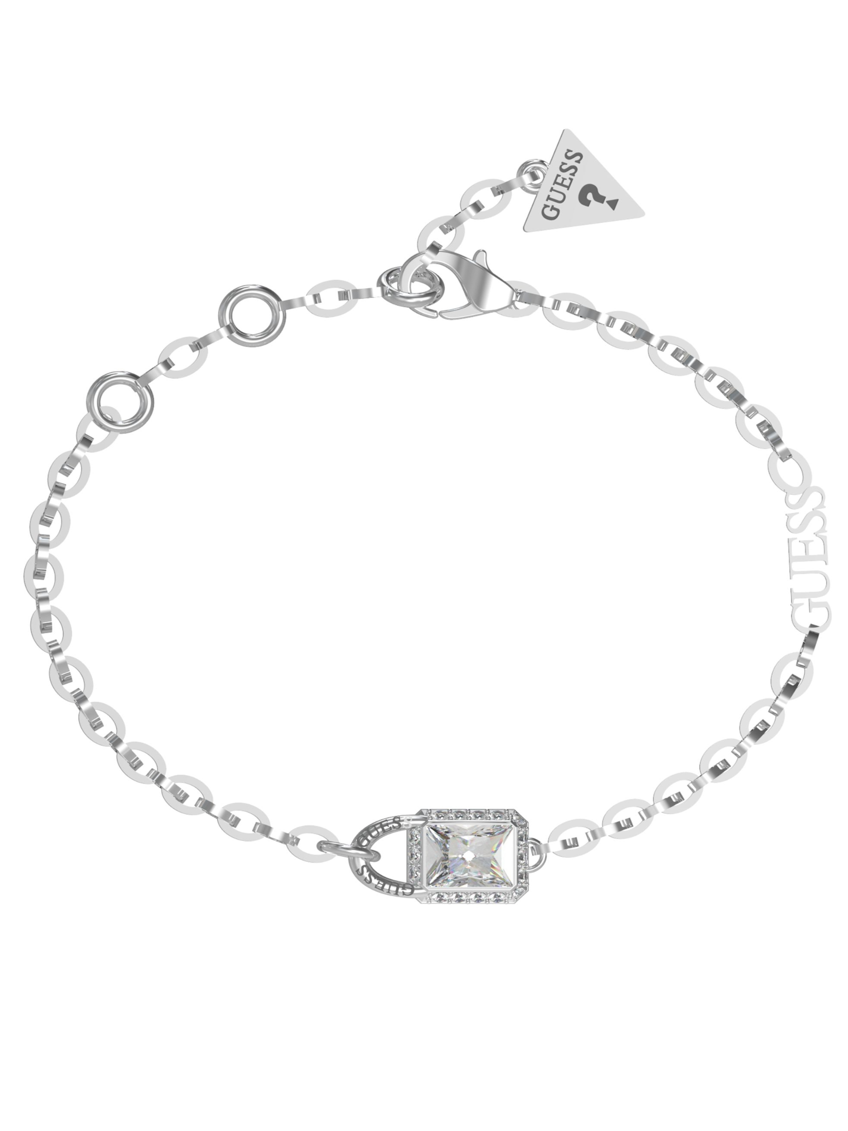 CLEAR PADLOCK BRACELET SILVER | Guess Philippines
