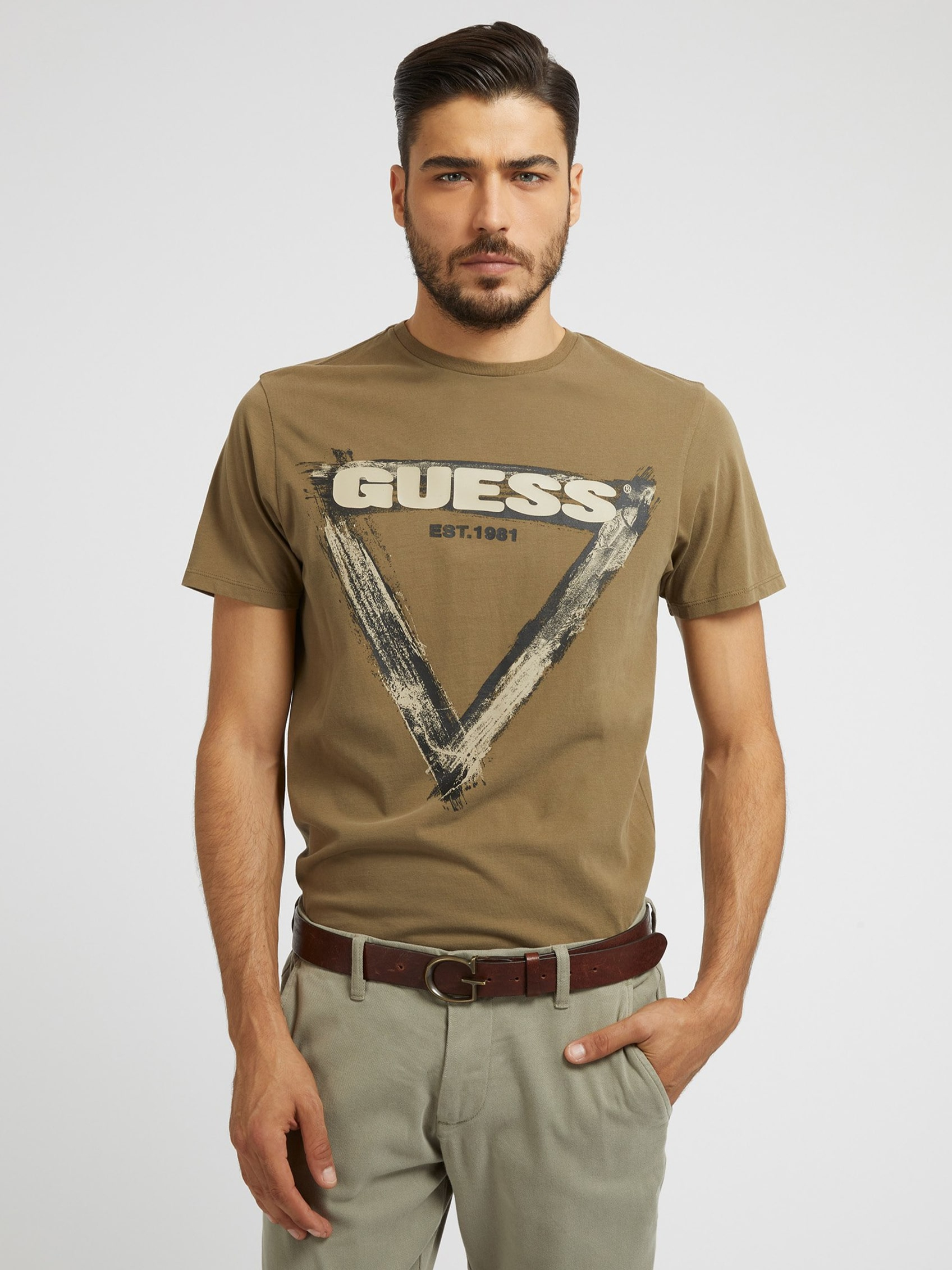 BASIC BRUSHED TRIANGLE TEE | Guess Philippines