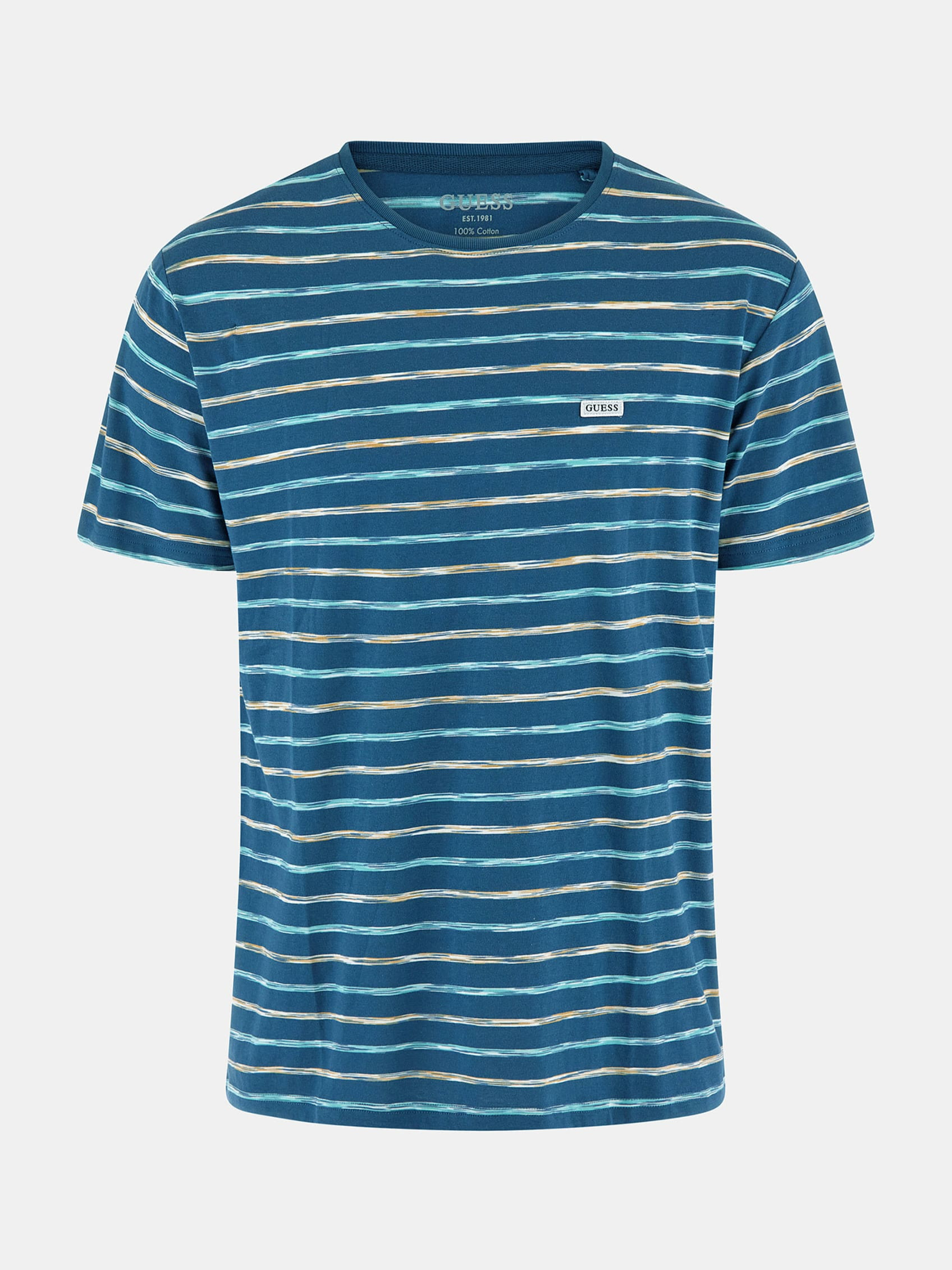 CREW NECK STRIPED GUESS PATCH TEE | Guess Philippines