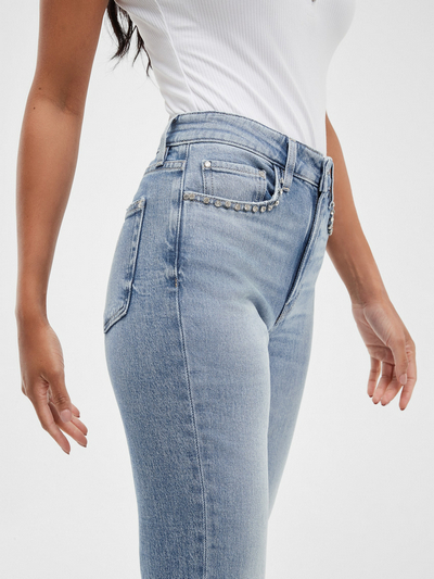 Chain G-Belt Sexy Straight Jeans