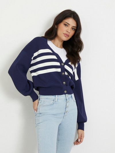 Rachel Long-sleeve Cardigan Sweater