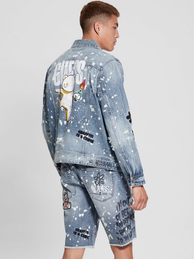 GRAFFITI PATCHWORK DENIM JACKET