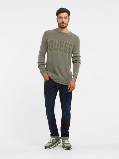 ALGAR STITCHED LOGO SWEATER | Guess Philippines