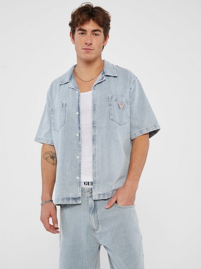 GUESS Originals Herringbone Denim Shirt