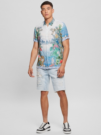 ECO RAYON SHADOW FLORAL SHIRT