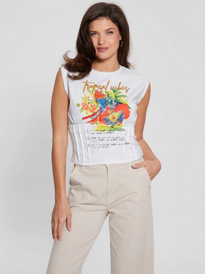 Tropical Vibes Corset Tee