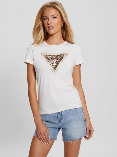 Rhinestones Triangle Leo Tee